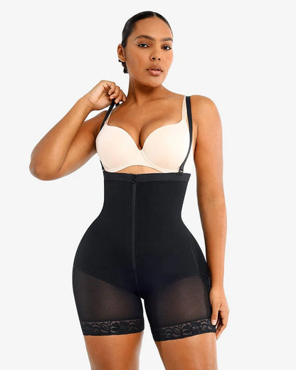 Firm Tummy Compression Bodysuit Shaper With Butt Lifter