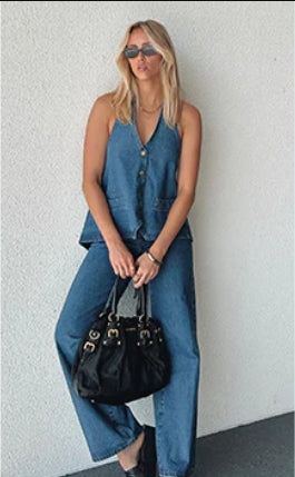 Women's Two Piece Denim Set