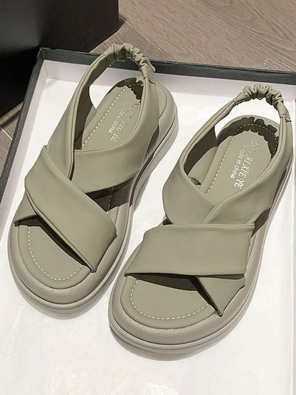 Women Minimalist Flatform Slingback Sandals, Fashion Summer Sandals