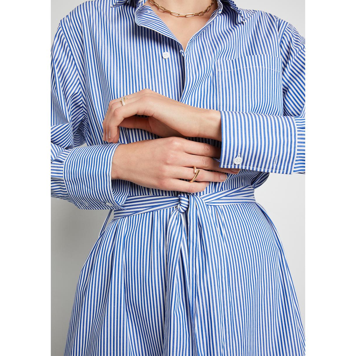 Women's Striped Tunic Shirt Dress