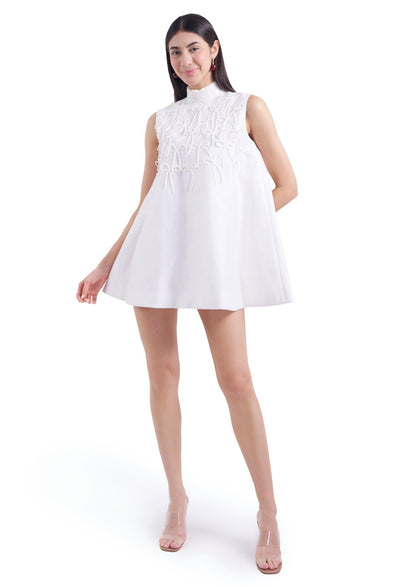 White Butterfly Short Dress