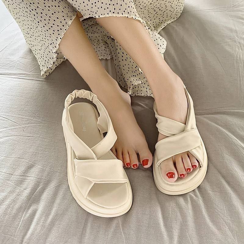 Women Minimalist Flatform Slingback Sandals, Fashion Summer Sandals