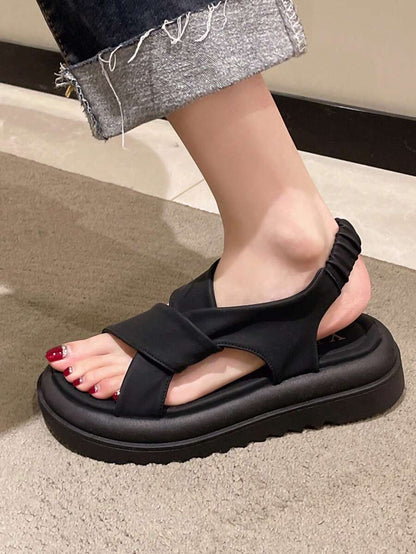 Women Minimalist Flatform Slingback Sandals, Fashion Summer Sandals