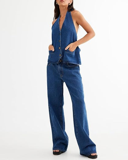 Women's Two Piece Denim Set