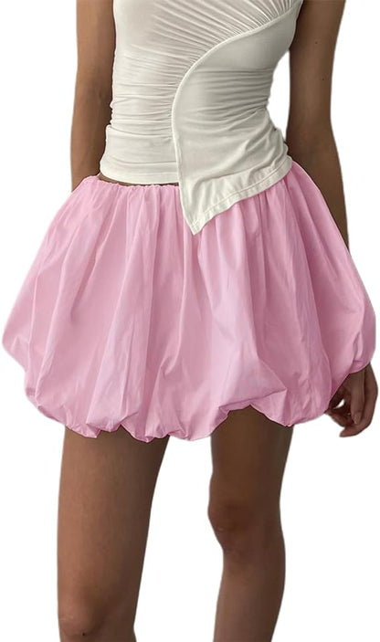 Bubble Skirts for Women Casual Pleated Ruffle skirts