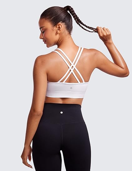 Womens Seamless Strappy Longline Sports Bra