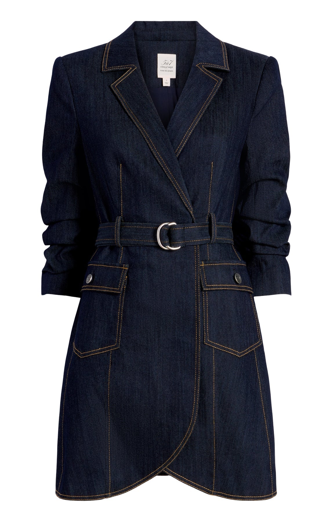 Women's Denim Belted Dress