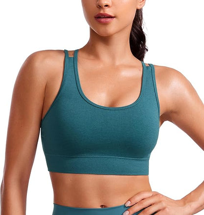 Womens Seamless Strappy Longline Sports Bra