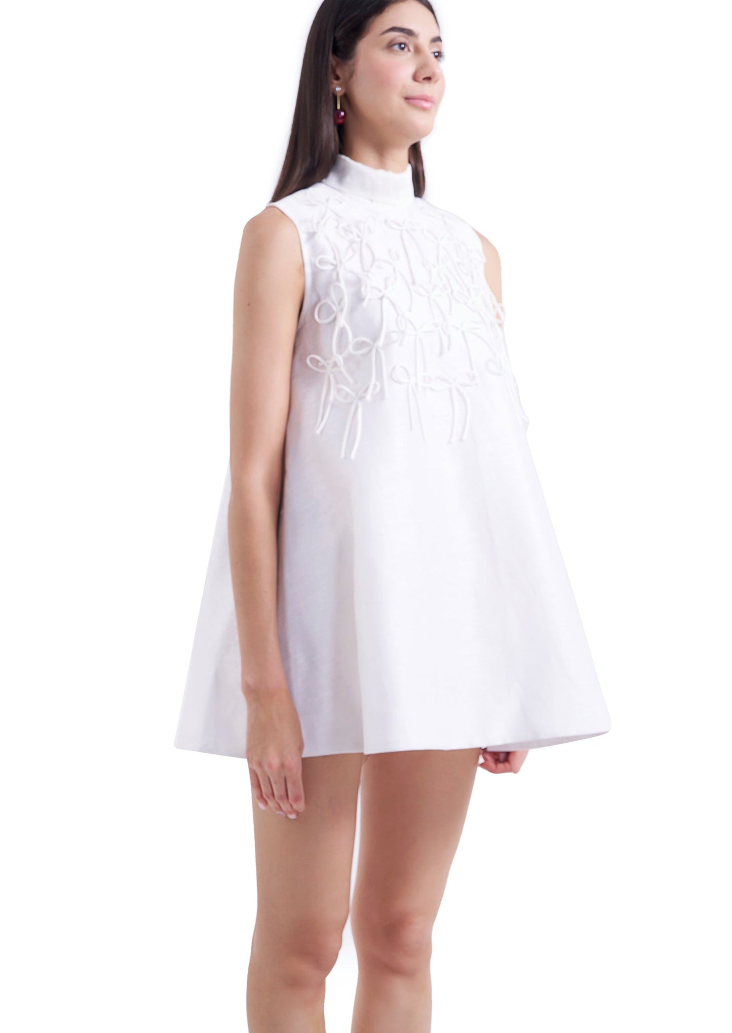 White Butterfly Short Dress