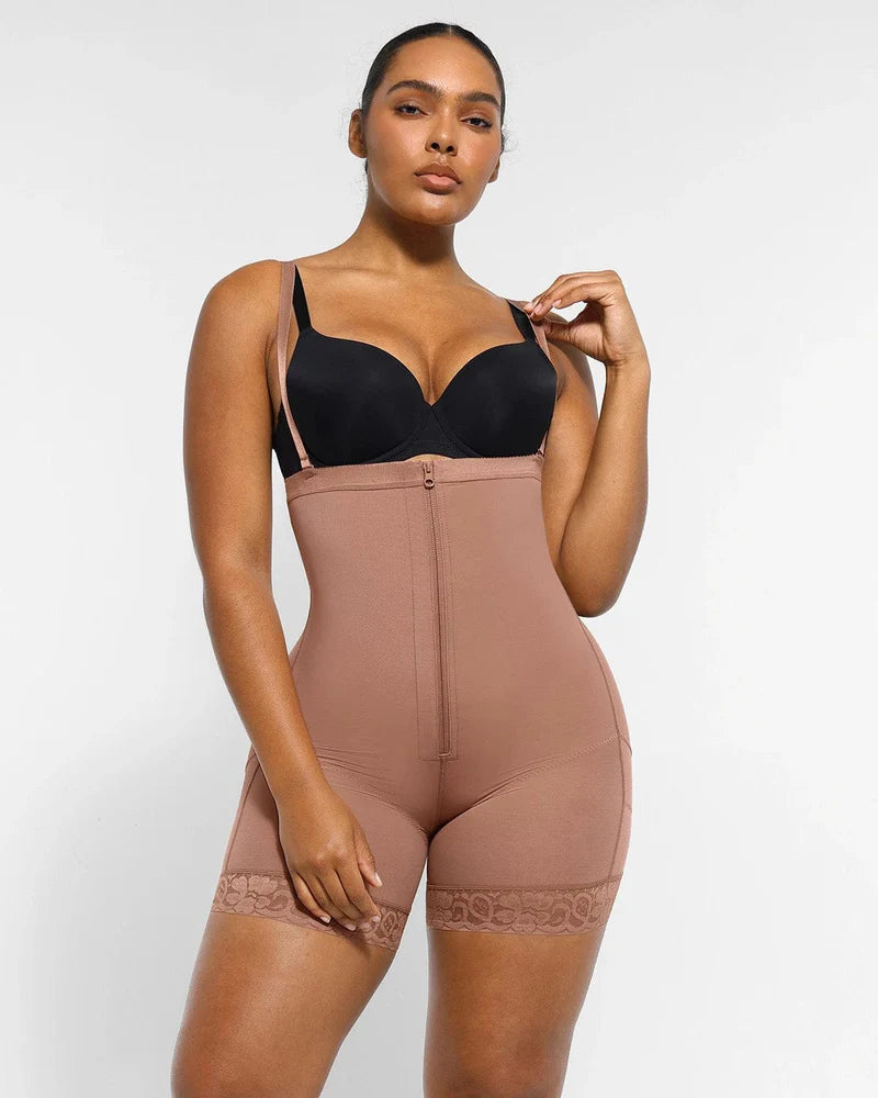 Firm Tummy Compression Bodysuit Shaper With Butt Lifter