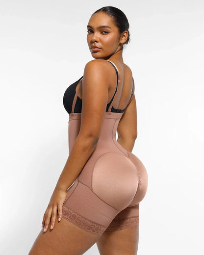 Firm Tummy Compression Bodysuit Shaper With Butt Lifter