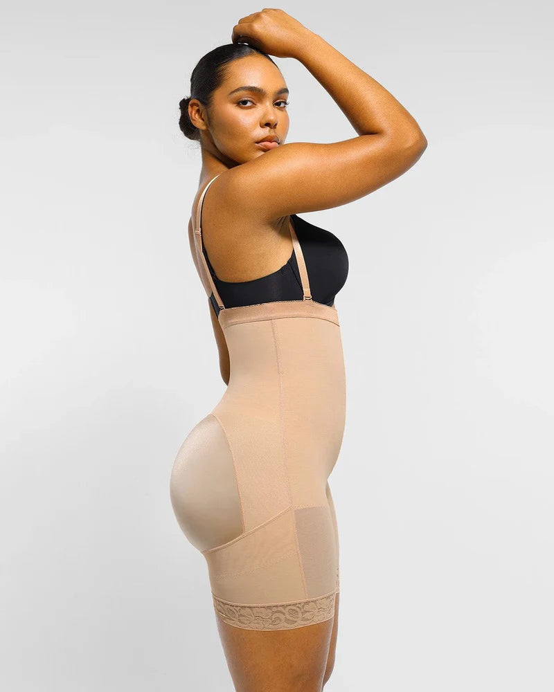 Firm Tummy Compression Bodysuit Shaper With Butt Lifter