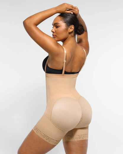 Firm Tummy Compression Bodysuit Shaper With Butt Lifter