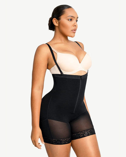 Firm Tummy Compression Bodysuit Shaper With Butt Lifter