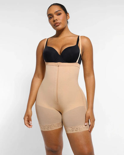 Firm Tummy Compression Bodysuit Shaper With Butt Lifter