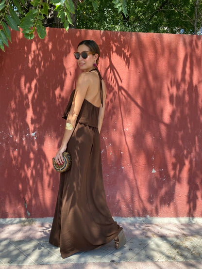 Chocolate Halter Dress