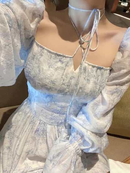 🔥LAST DAY SALE-49% OFF🔥Fairycore Blue Dress