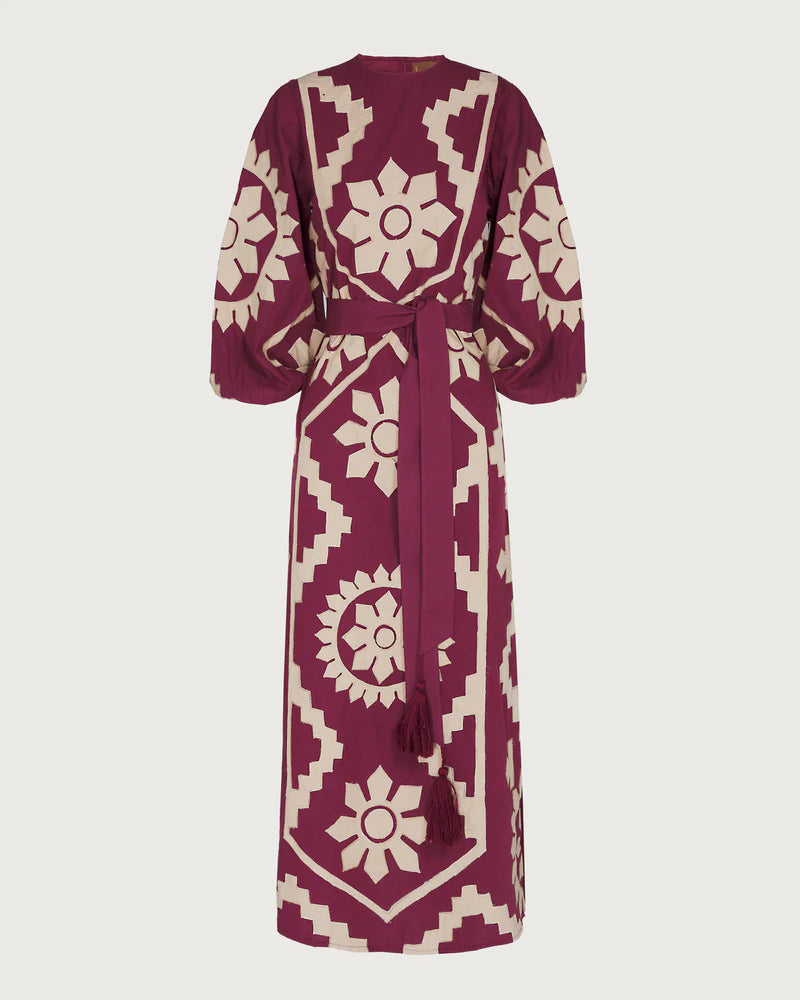 Women's Printed Long Sleeve Tunic Dress