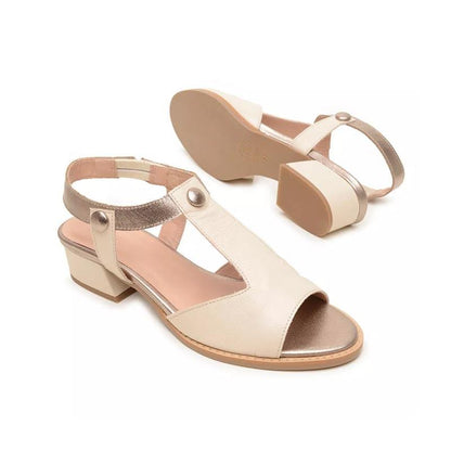 Fish Mouth Color Block Women's Sandals