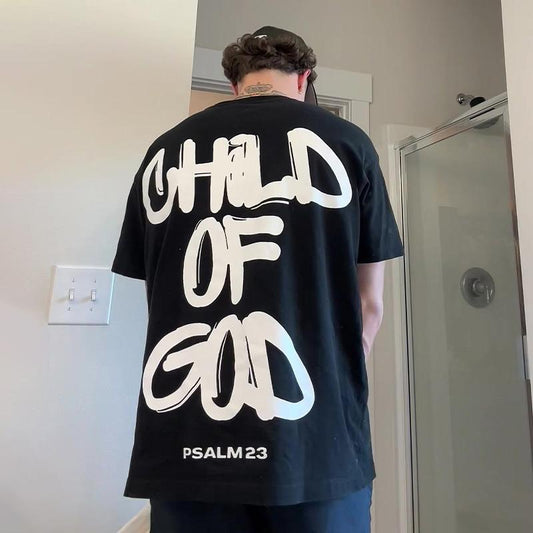 🔥LETZTER TAG-SALE - 49 % RABATT🔥T-Shirt mit „Child Of God“-Print 