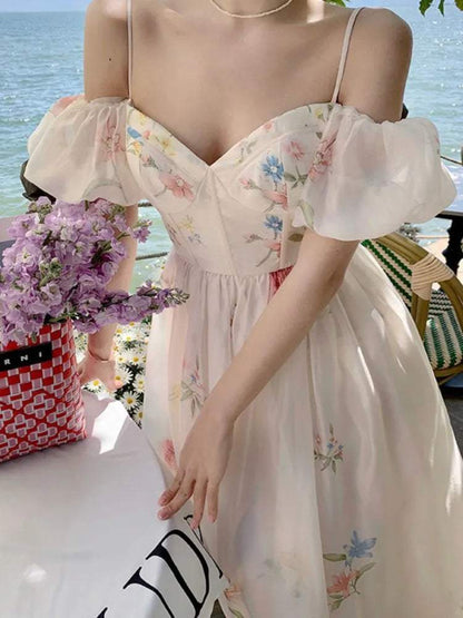 Fashion Floral Princess  Holiday Beach Boho Vestidos