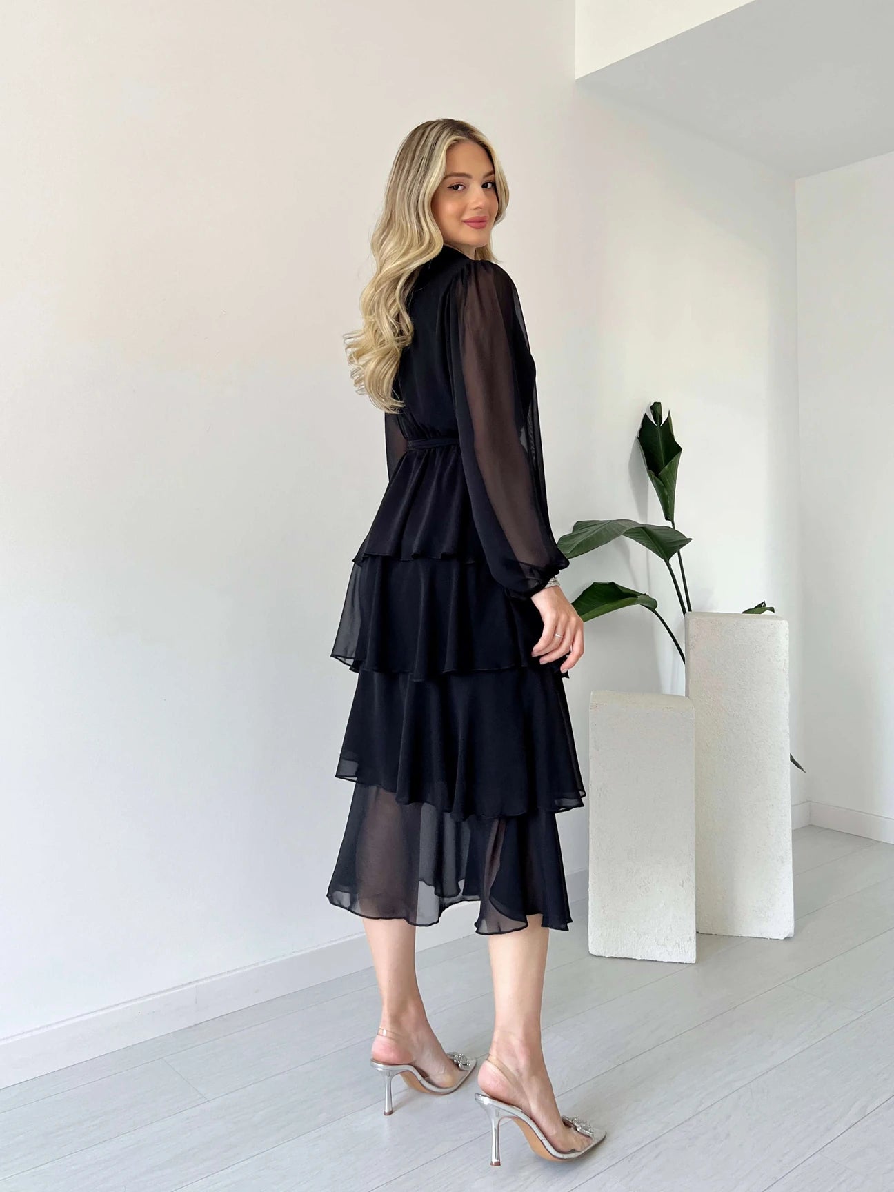 Layered Chiffon Dress