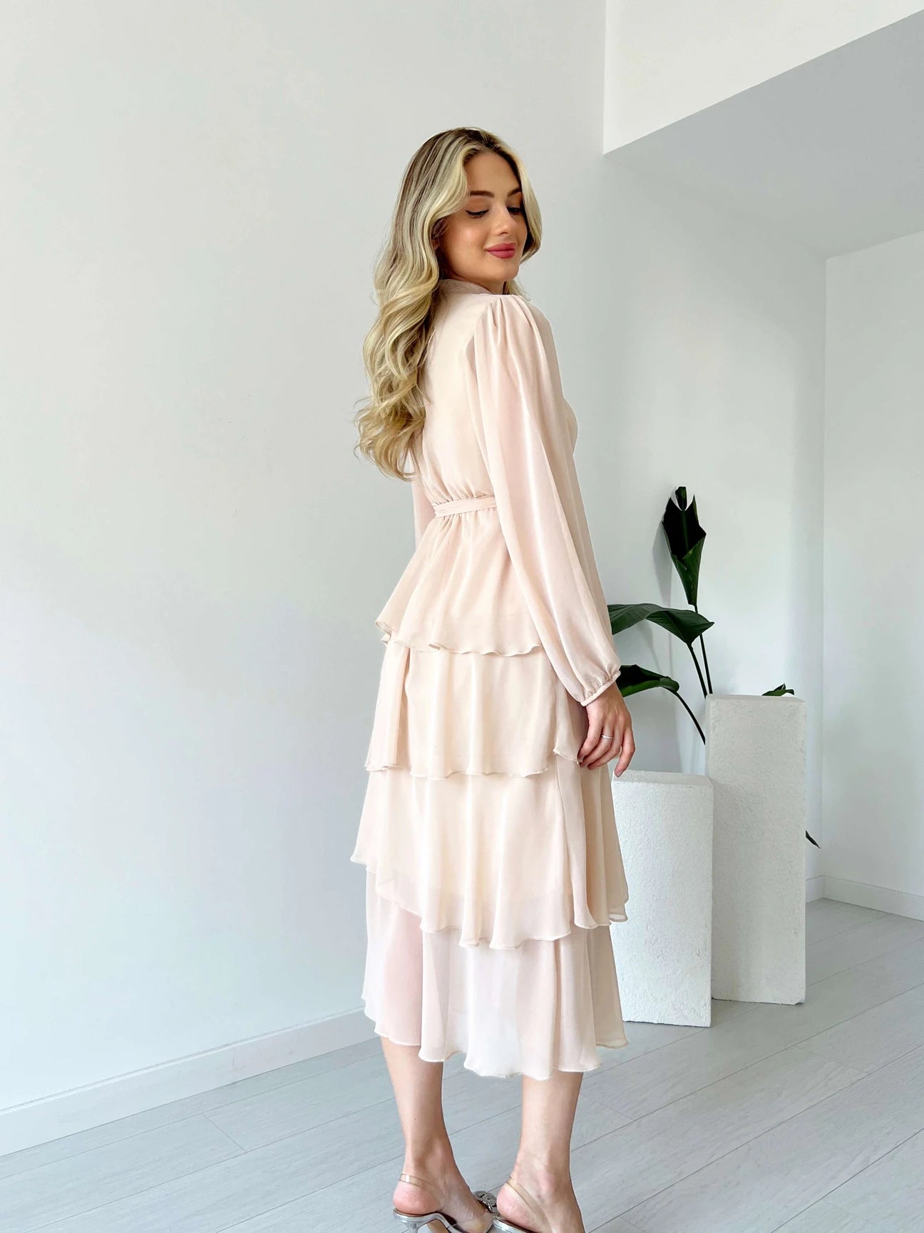 Layered Chiffon Dress