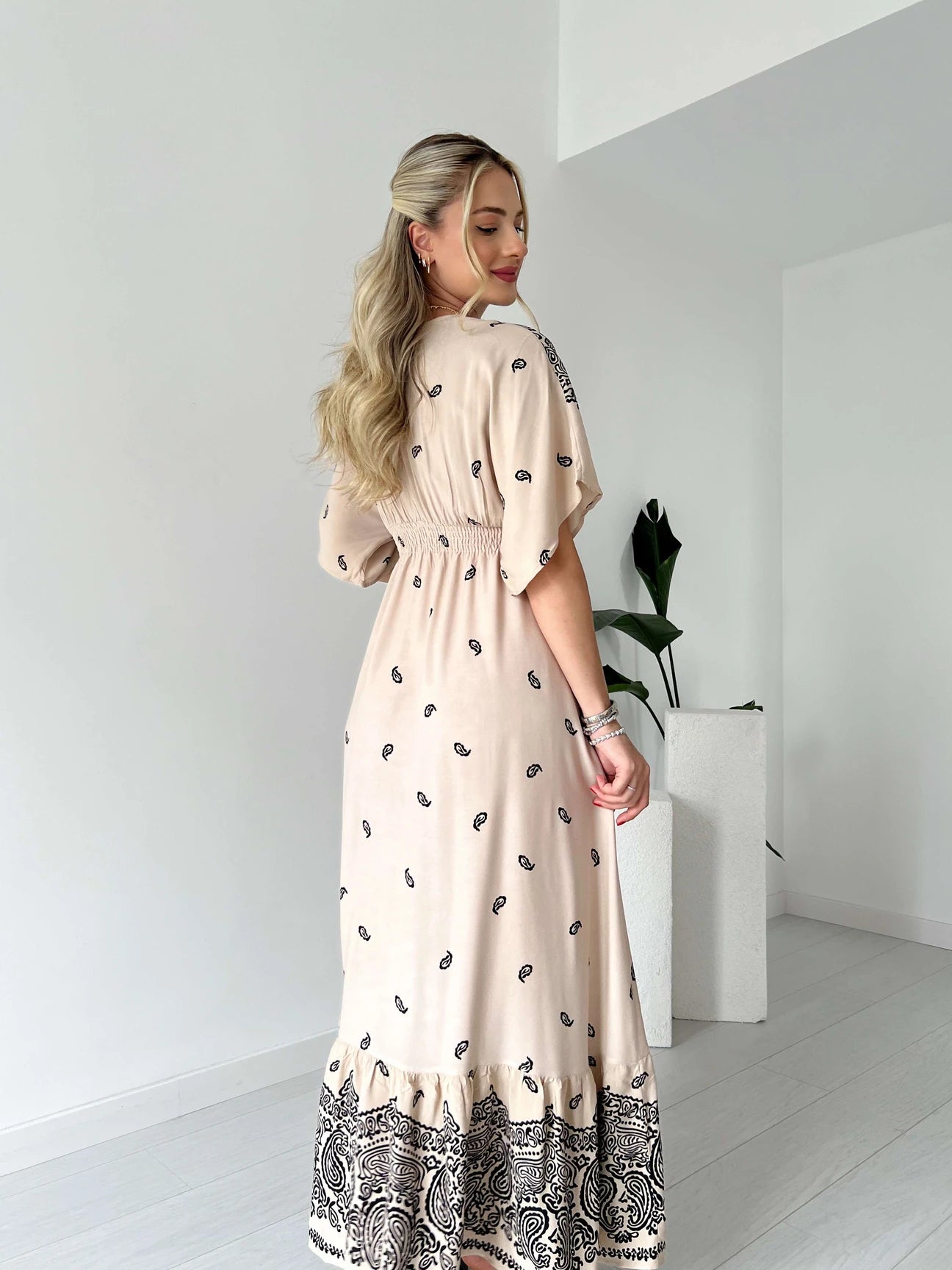 Double-breasted Collar Tasselled Dress