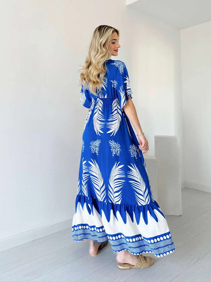 Fringed Elastic Waist Dress